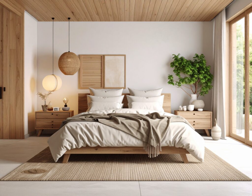 modern huzurlu yatak odası tasarımı